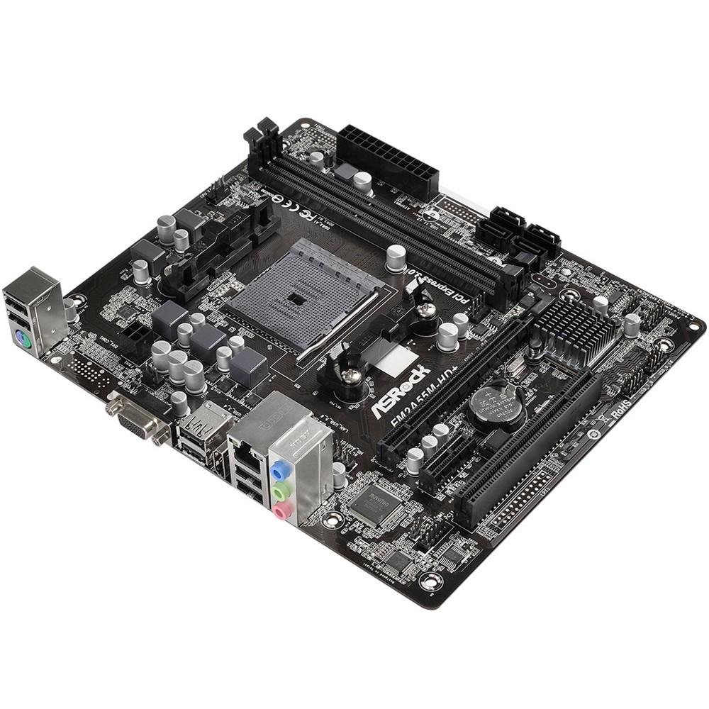 Placa-Mãe ASRock p/ AMD FM2+ mATX FM2A55M-HD+ R2.0 DDR3 Placa-Mãe ASRock p/ AMD FM2+ mATX FM2A55M-HD+ R2.0 DDR3