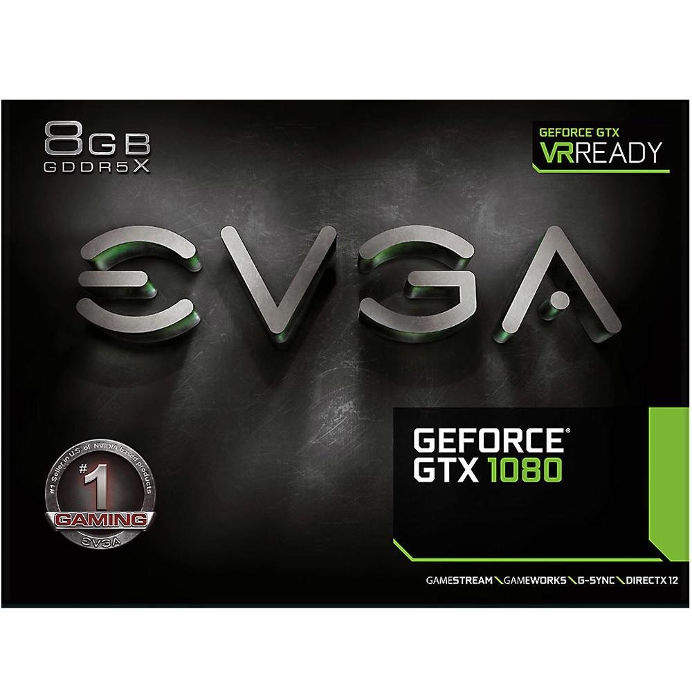 Placa de Vídeo VGA NVIDIA EVGA GEFORCE GTX 1080 8GB GDDR5 X 256Bits - 08G-P4-5180-KR Placa de Vídeo VGA NVIDIA EVGA GEFORCE GTX 1080 8GB GDDR5 X 256Bits - 08G-P4-5180-KR
