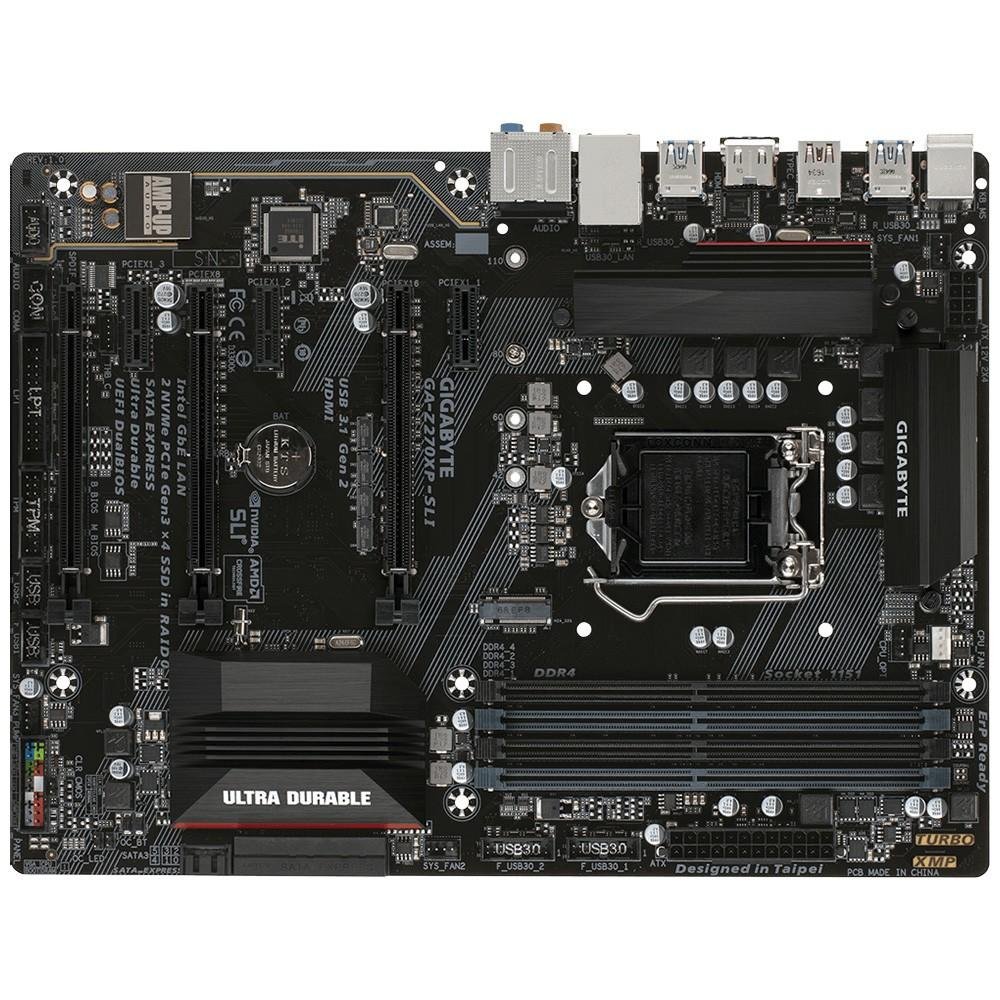 Placa-Mãe GIGABYTE p/ Intel LGA 1151 ATX GA-Z270XP-SLI DDR4