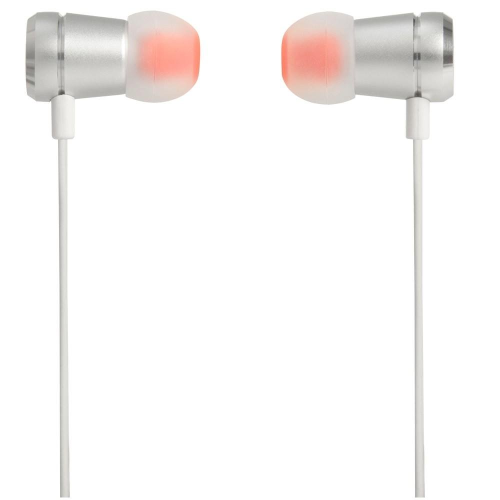 Fone de Ouvido Intra Auricular JBL T290, 3.5mm, Branco e Prata - JBLT290SIL