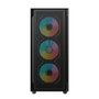 Gabinete Gamer Hyrax Tower HGB240, Mini Tower, M-ATX, Com 3 Ventoinhas RGB, Lateral Em Vidro Temperado, Preto - HGB240B-RGB