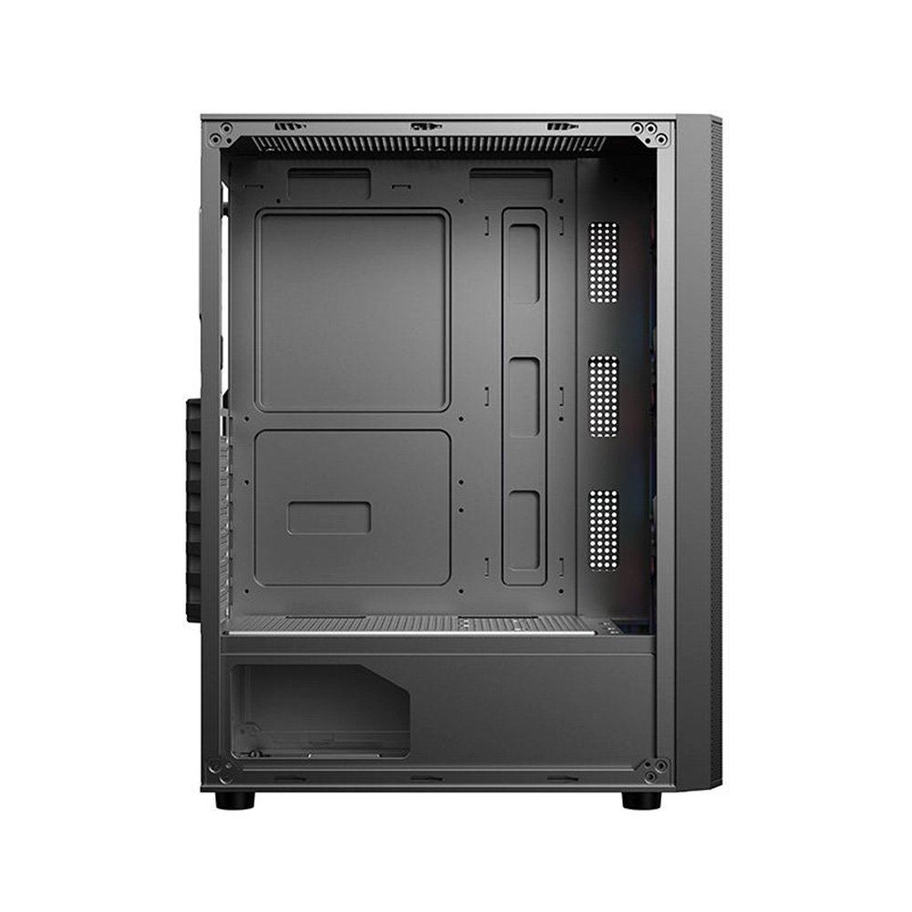 Gabinete Gamer Liketec Hurricane, Mid Tower, ATX, Frontal Mesh, Lateral em Vidro Temperado, 3x Fan, Preto- LC-AT-HURRICANE-3FR