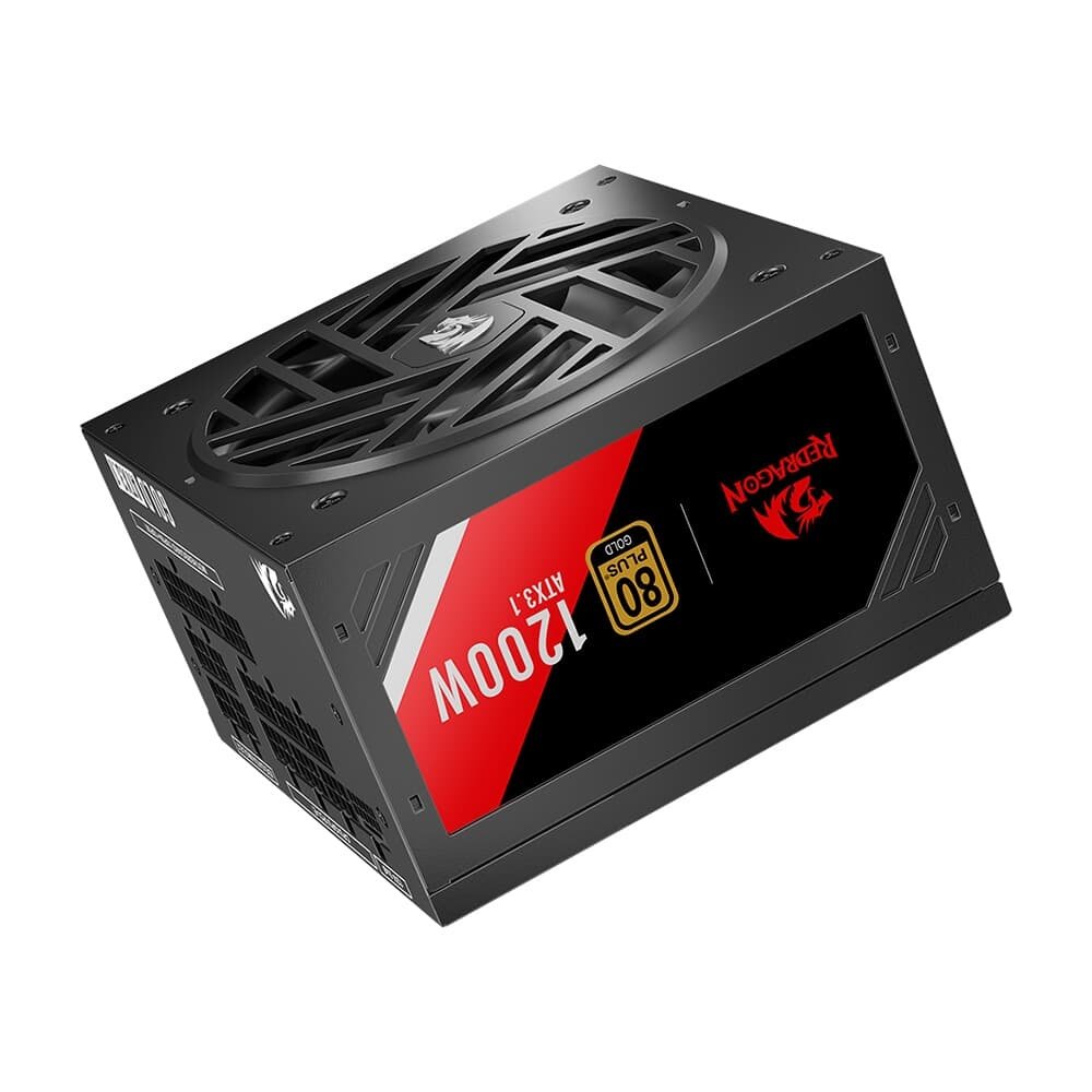 Fonte Gamer Redragon RGMS, 1200W Master, 80 Plus, Gold, Preto Gc-ms05