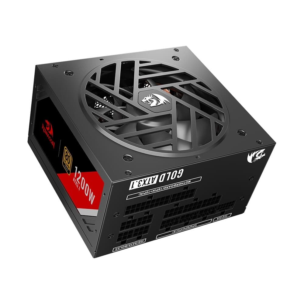 Fonte Gamer Redragon RGMS, 1200W Master, 80 Plus, Gold, Preto Gc-ms05