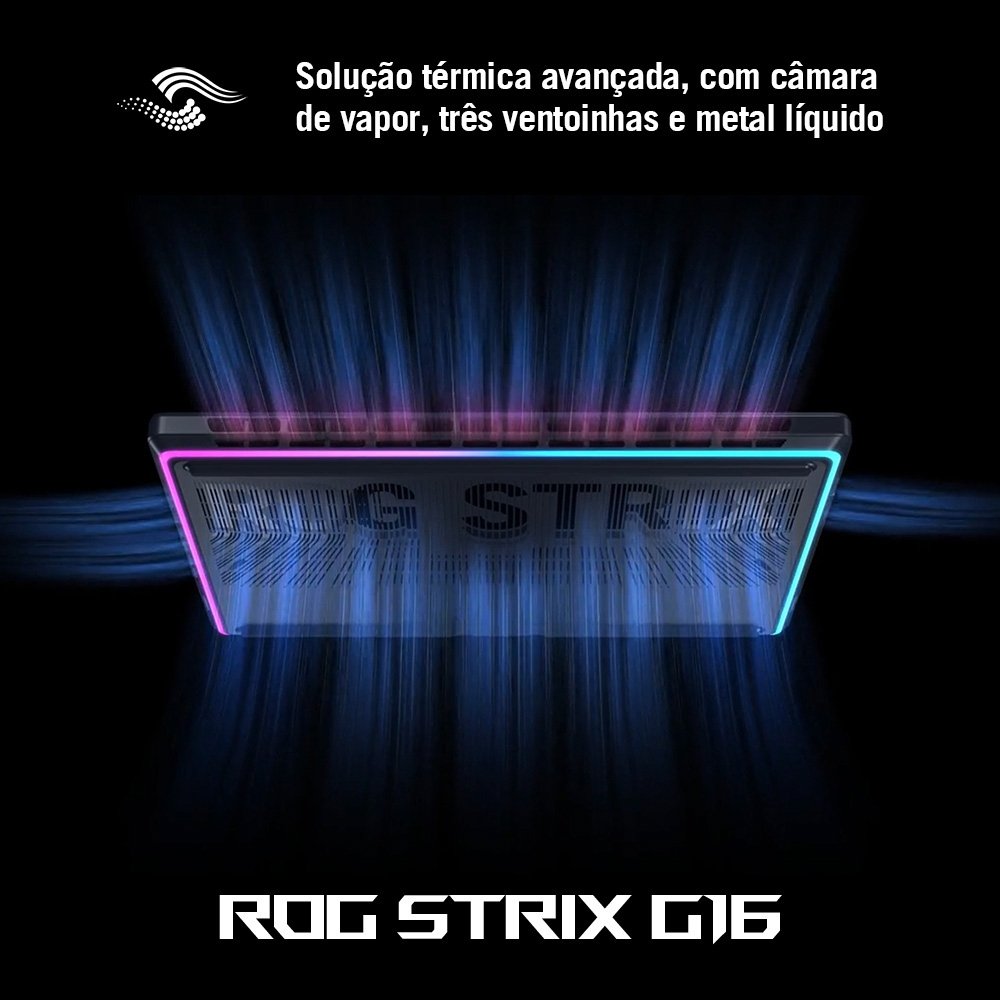 Notebook Gamer ASUS ROG Strix G16, Intel Core i9 14900HX, RTX5060, 16GB, 512 SSD, W11 Home, 16" FHD 240Hz, Cinza Eclipse - G615JMR-S5001W