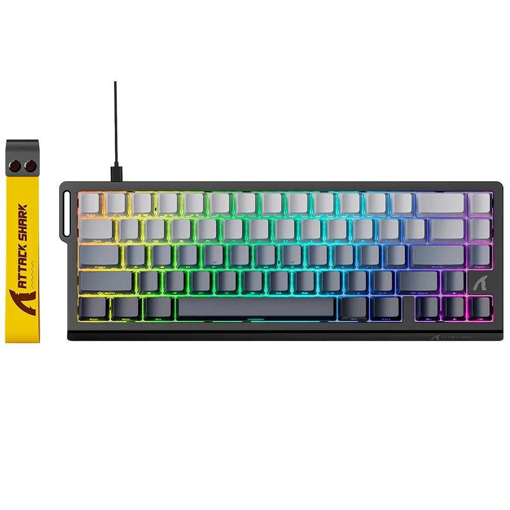 Teclado Attack Shark X68HE Moonlight 8kHz | KaBuM!