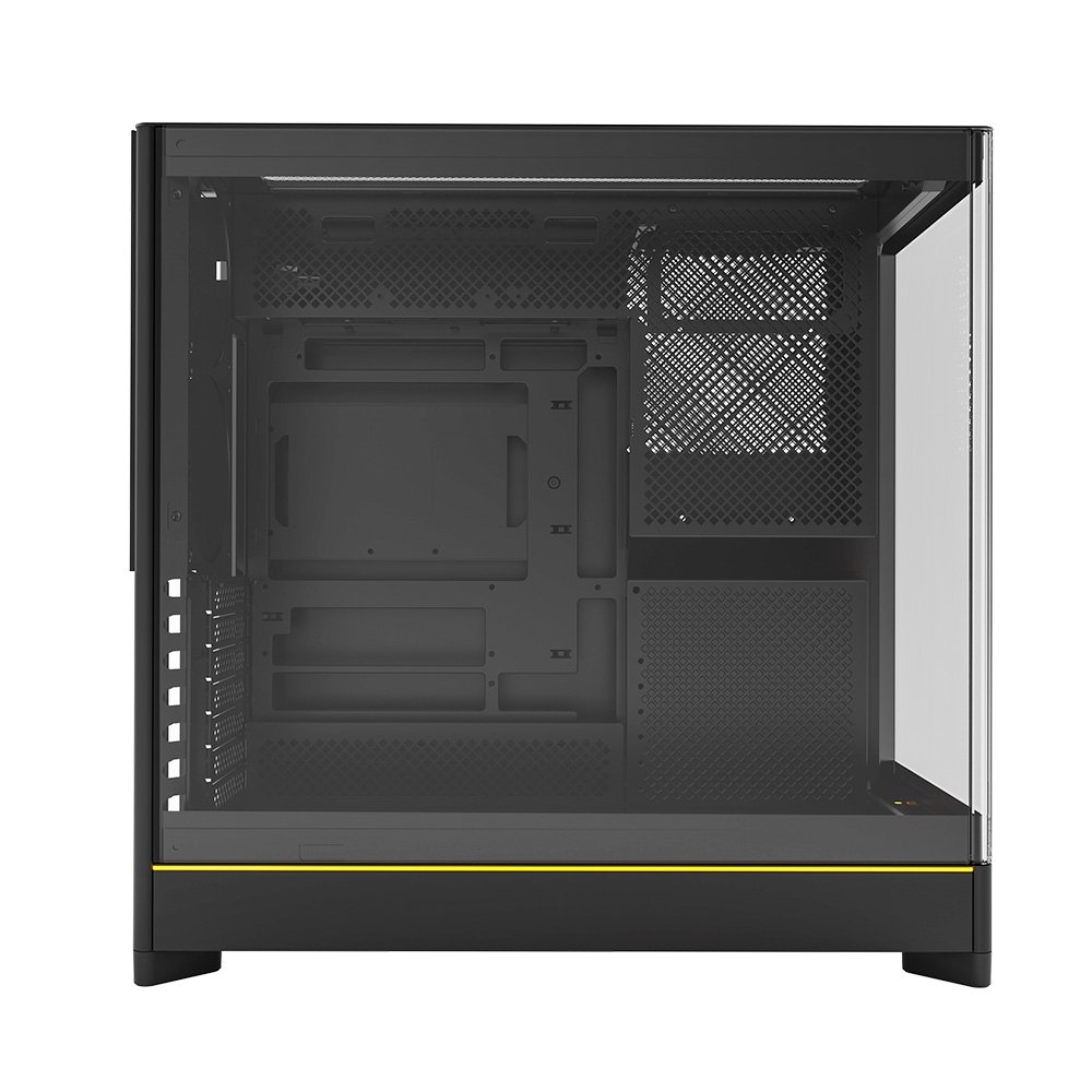 Gabinete Gamer Montech HS02, Mid-Tower, ATX, Vidro Temperado, Sem FANs, Preto - HS02BK Gabinete Gamer Montech HS02, Mid-Tower, ATX, Vidro Temperado, Sem FANs, Preto - HS02BK