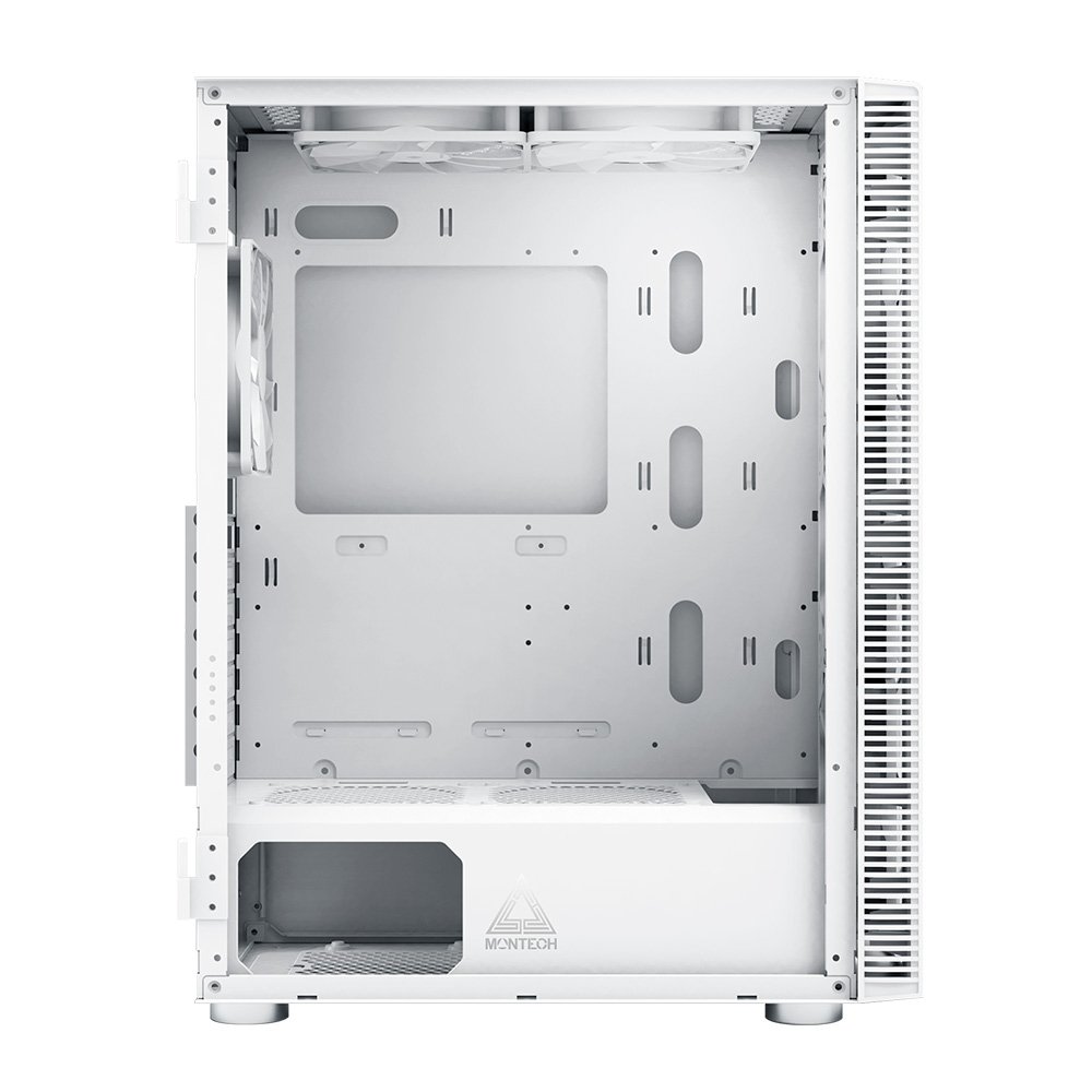 Gabinete Gamer Montech X3 Glass, Mid-Tower, ATX, Painel Frontal em Vidro, Com 6X Fans, Branco - X3GlASSWH Gabinete Gamer Montech X3 Glass, Mid-Tower, ATX, Painel Frontal em Vidro, Com 6X Fans, Branco - X3GlASSWH