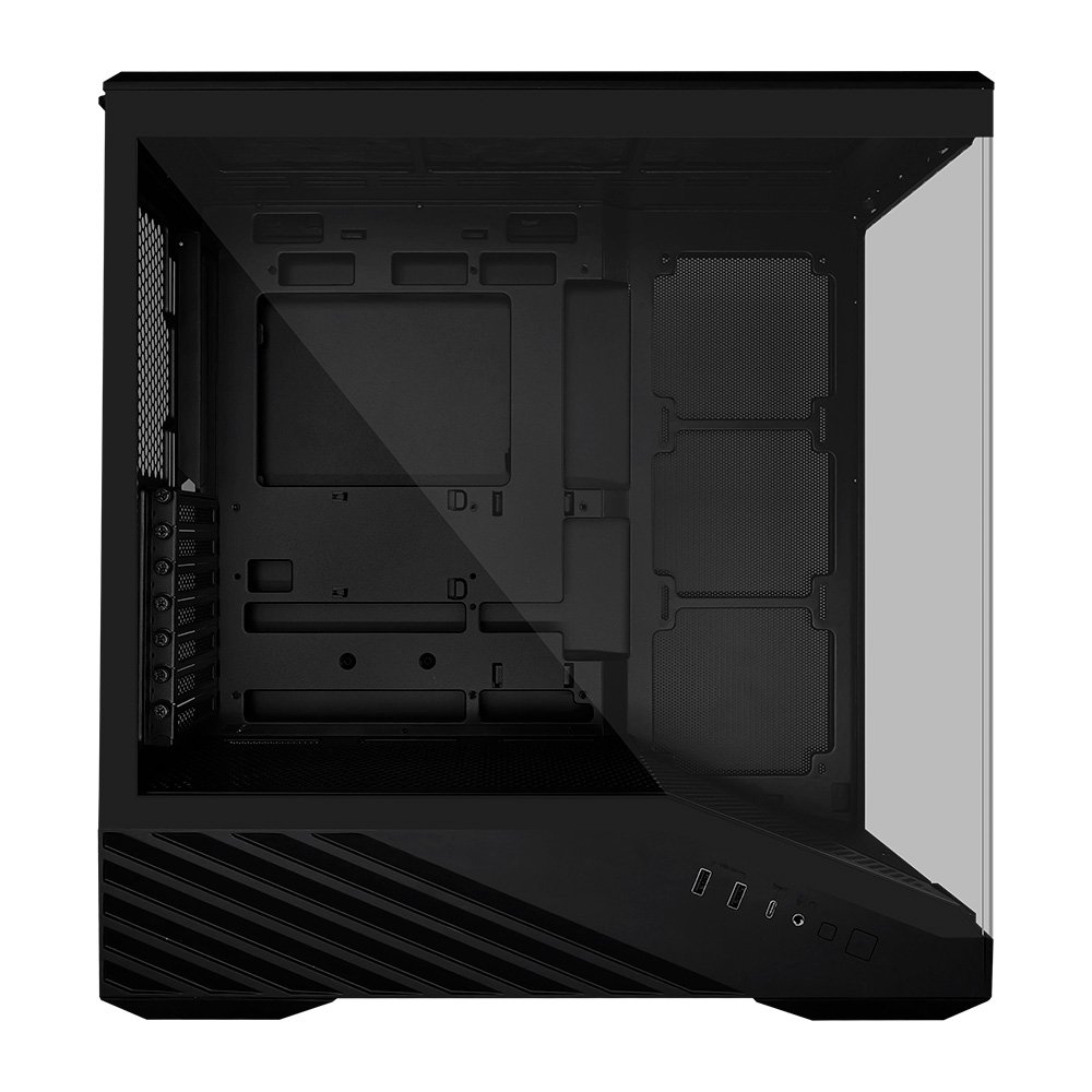 Gabinete Gamer Lian Li Vector V100, Mid-Tower, ATX, Vidro Temperado, ARGB, Sem FANs, Preto - V100X