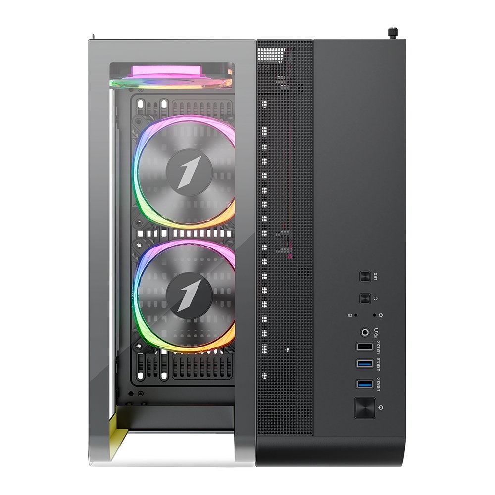Gabinete Gamer 1STPLAYER RT5, Mid Tower, ATX, Lateral em Vidro Temperado, Preto - RT5-BK Gabinete Gamer 1STPLAYER RT5, Mid Tower, ATX, Lateral em Vidro Temperado, Preto - RT5-BK