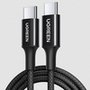 Cabo Tipo C para Tipo C Ugreen, Trançado, PD Fast Charging, 3A, 2m, Preto - UG-65245