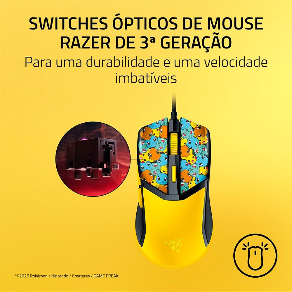 Mouse Gamer Razer Cobra Pokémon Edition 58g