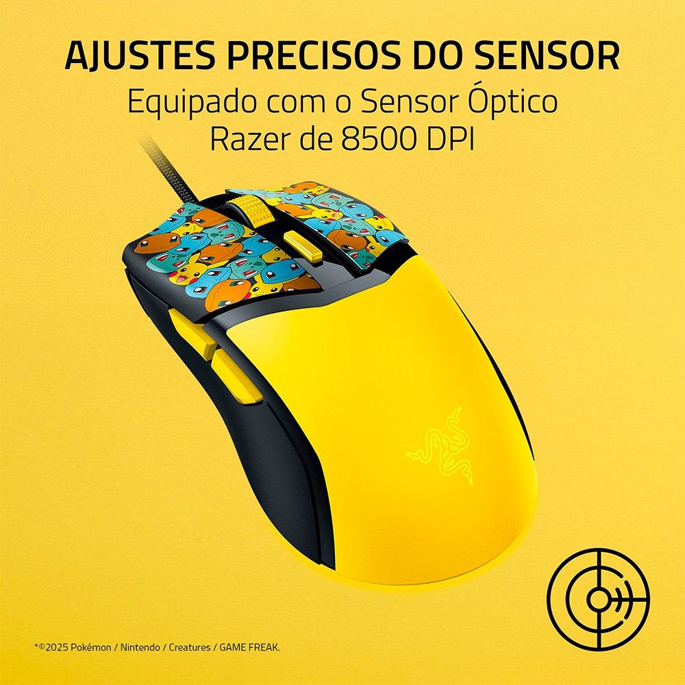 Mouse Gamer Razer Cobra Pokémon Edition 58g