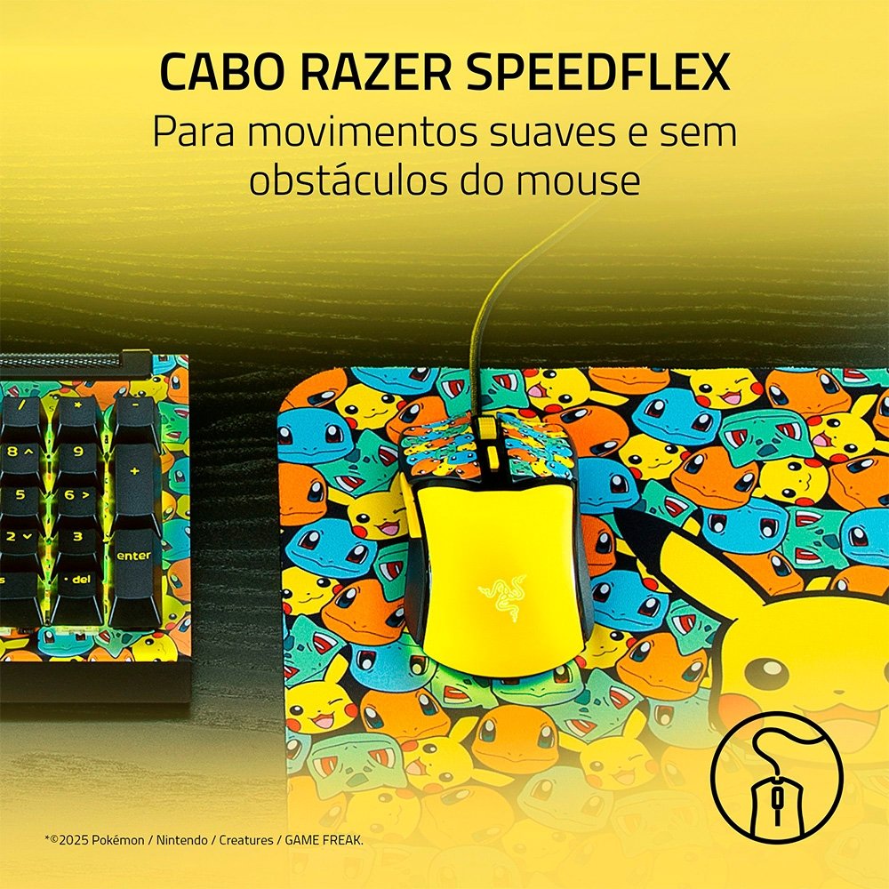 Mouse Gamer Razer Cobra Pokémon Edition 58g