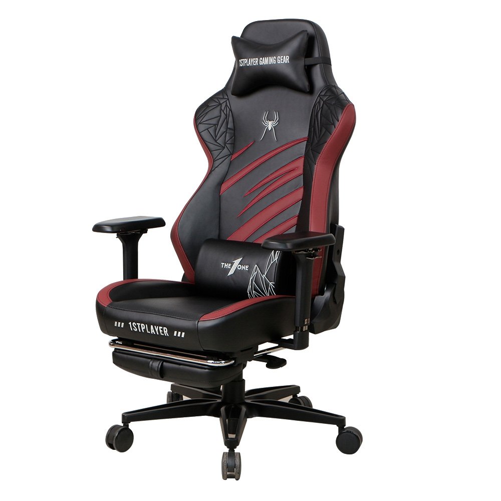 Cadeira Gamer 1STPLAYER DUKE, Até 160kg, Almofadas e Apoio para os Pés, Cilindro de Gás Classe 4, Preta e Vermelha - DUKE-FR-BKRE - view 11