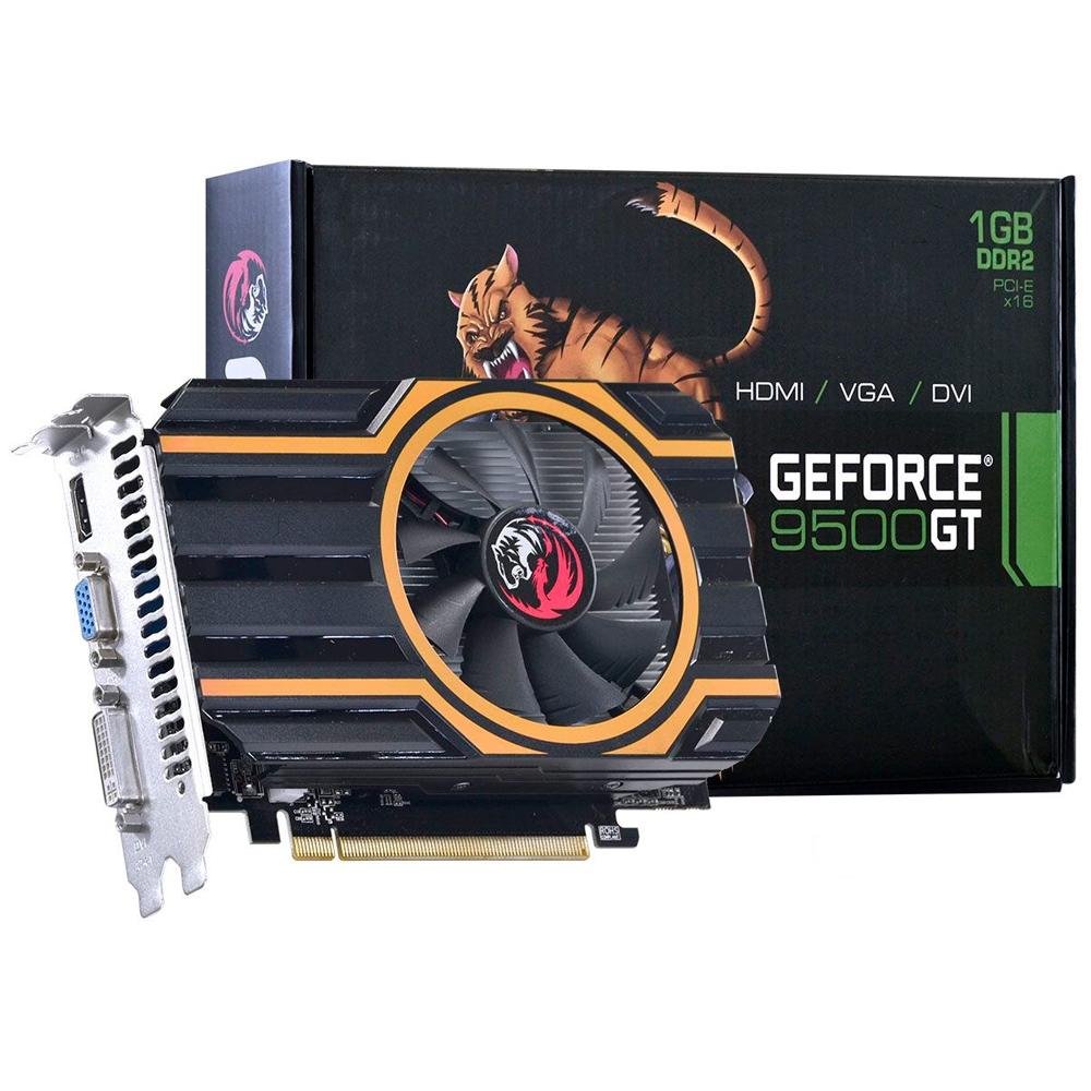 Placa de Video VGA NVIDIA PcYes GEFORCE GT 9500 1GB DDR2 128 Bits PS9500GT12801D2 Placa de Video VGA NVIDIA PcYes GEFORCE GT 9500 1GB DDR2 128 Bits PS9500GT12801D2