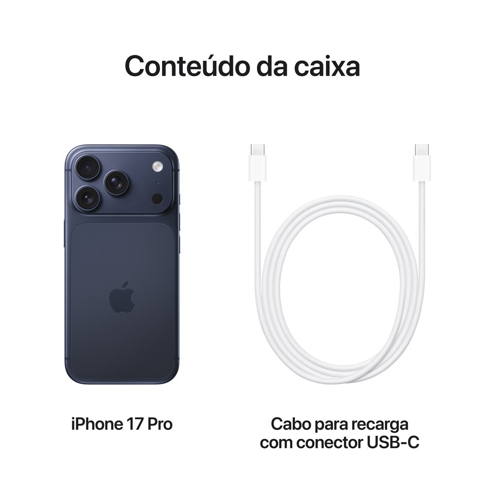 iPhone 17 Pro Apple 256GB, Azul-intenso | KaBuM!