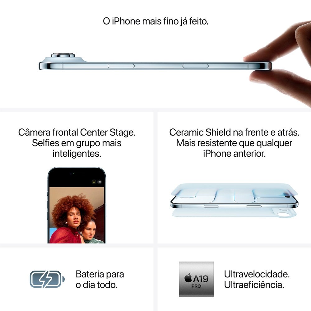 iPhone Air Apple 256GB, Branco-nuvem | KaBuM!