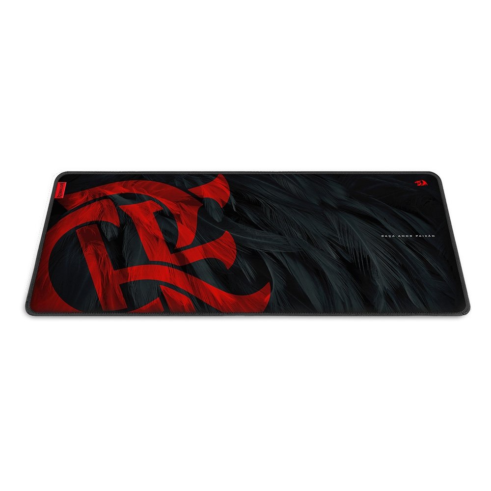 Mousepad Gamer Redragon Flamengo Mantle, 400x900x4mm, Preto e Vemelho - Fl032