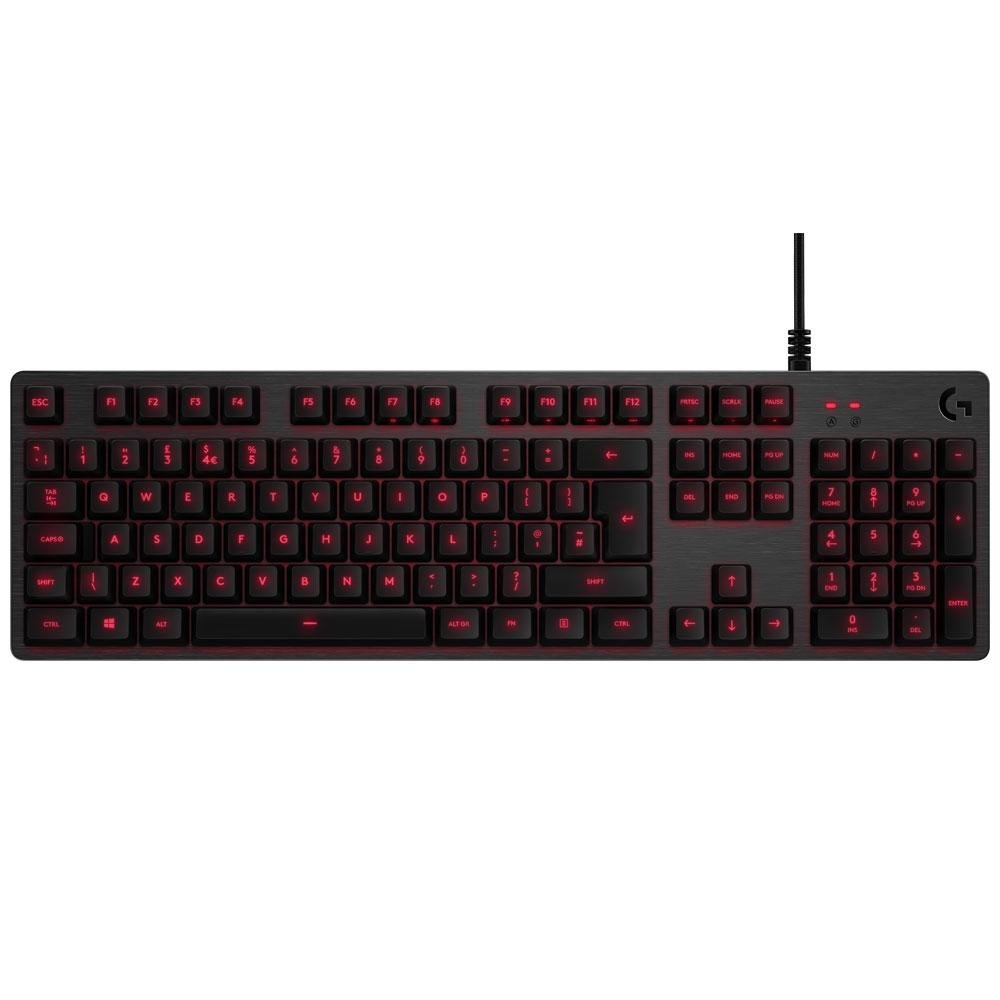 Teclado Mecânico Gamer Logitech G413 Carbon, LED Vermelho, Switch Romer-G Tactile, US - 920-008300