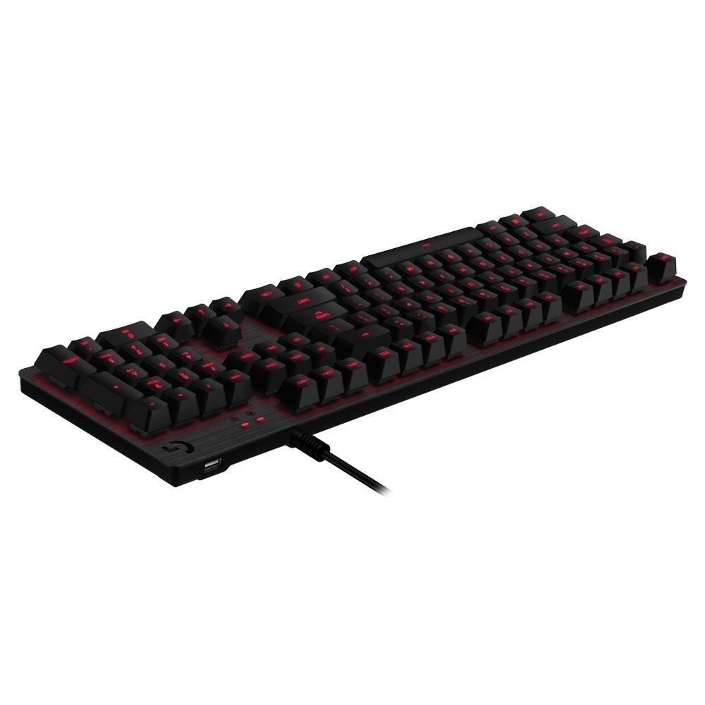 Teclado Mecânico Gamer Logitech G413 Carbon, LED Vermelho, Switch Romer-G Tactile, US - 920-008300