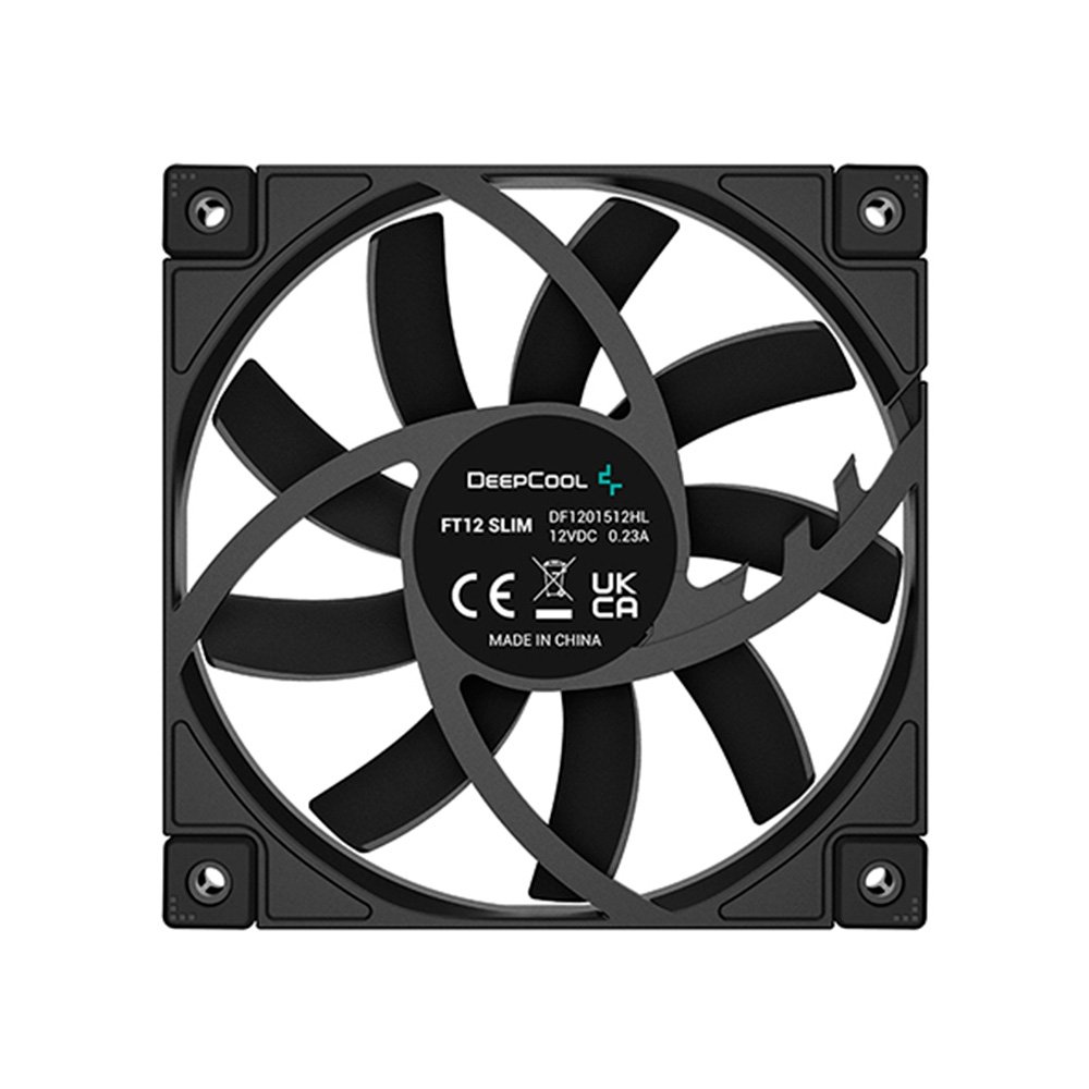 Ventoinha DeepCool FT12 Slim, 120mm, Preta - R-FT12SLIM-BKWPN1-G