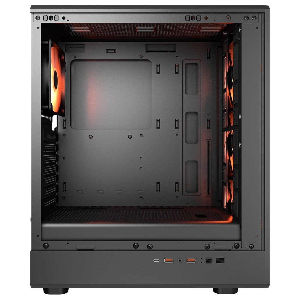 Gabinete Gamer Cougar MX600, Mid Tower, ATX, Lateral em Vidro Temperado, com 4 Fans, Preto - 382GA50.0003