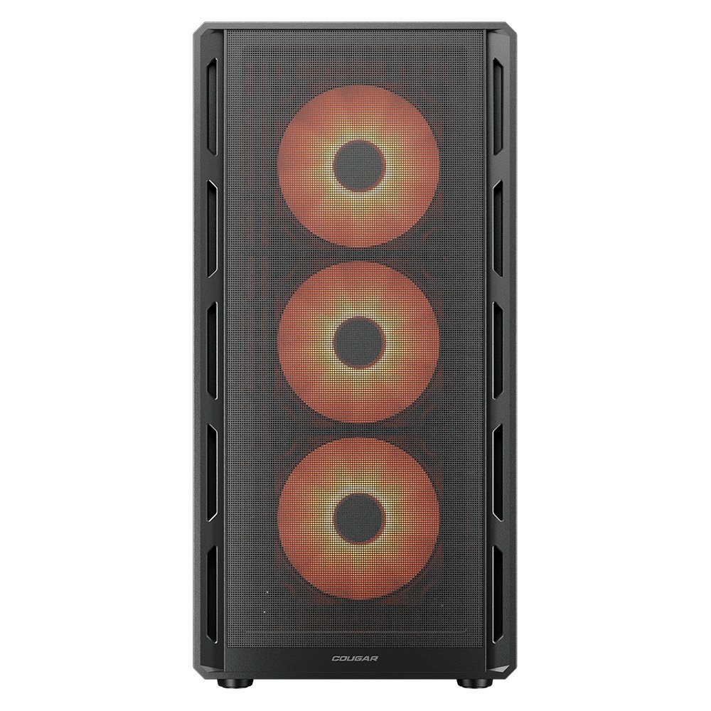 Gabinete Gamer Cougar MX600, Mid Tower, ATX, Lateral em Vidro Temperado, com 4 Fans, Preto - 382GA50.0003