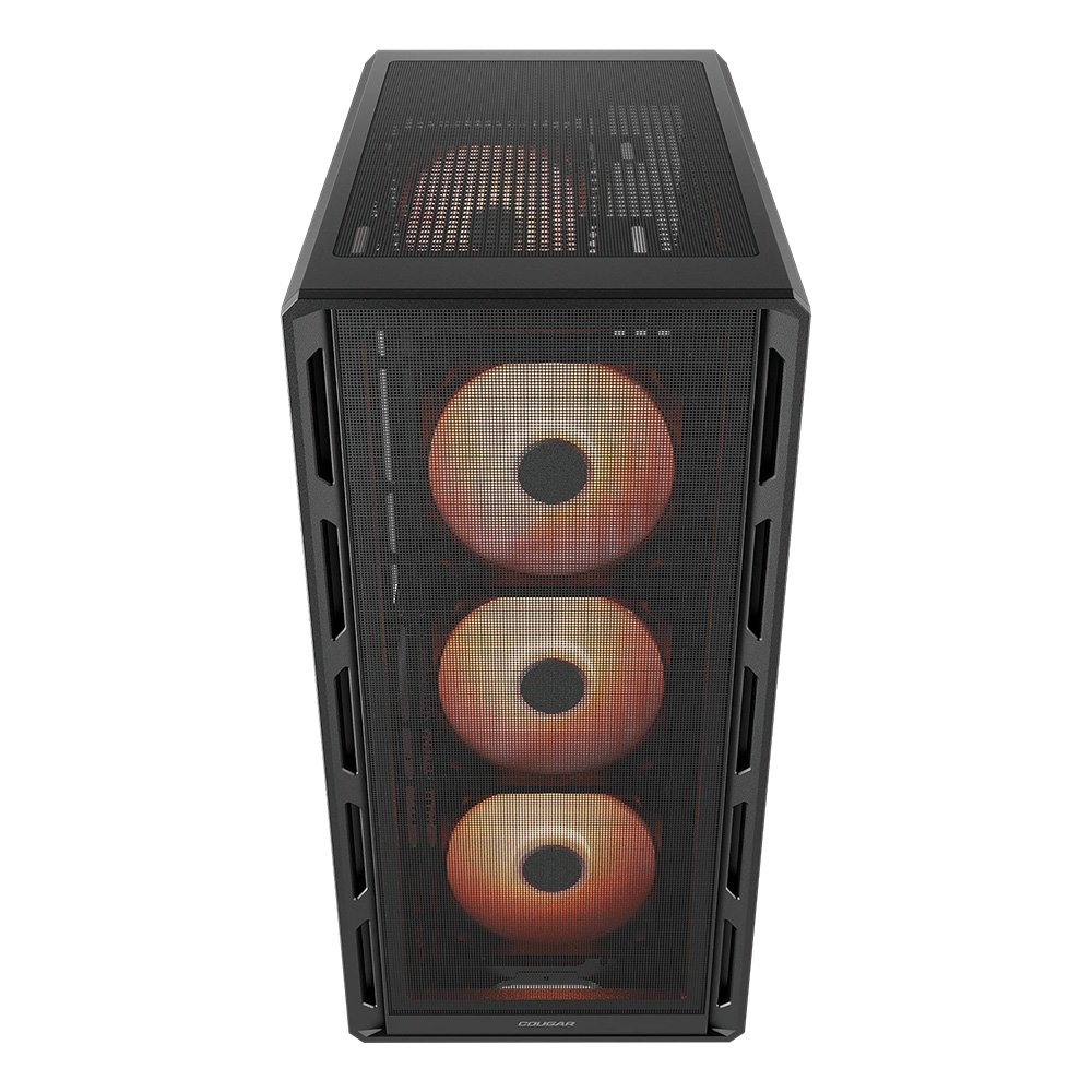 Gabinete Gamer Cougar MX600, Mid Tower, ATX, Lateral em Vidro Temperado, com 4 Fans, Preto - 382GA50.0003