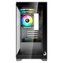 Gabinete Gamer Rise Mode Crystal Glass 01, Mid Tower, Lateral e Frontal em vidro, Preto - RM-CA-CY-01-FB