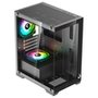 Gabinete Gamer Rise Mode Crystal Glass 01, Mid Tower, Lateral e Frontal em vidro, Preto - RM-CA-CY-01-FB