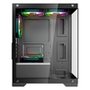 Gabinete Gamer Rise Mode Crystal Glass 01, Mid Tower, Lateral e Frontal em vidro, Preto - RM-CA-CY-01-FB