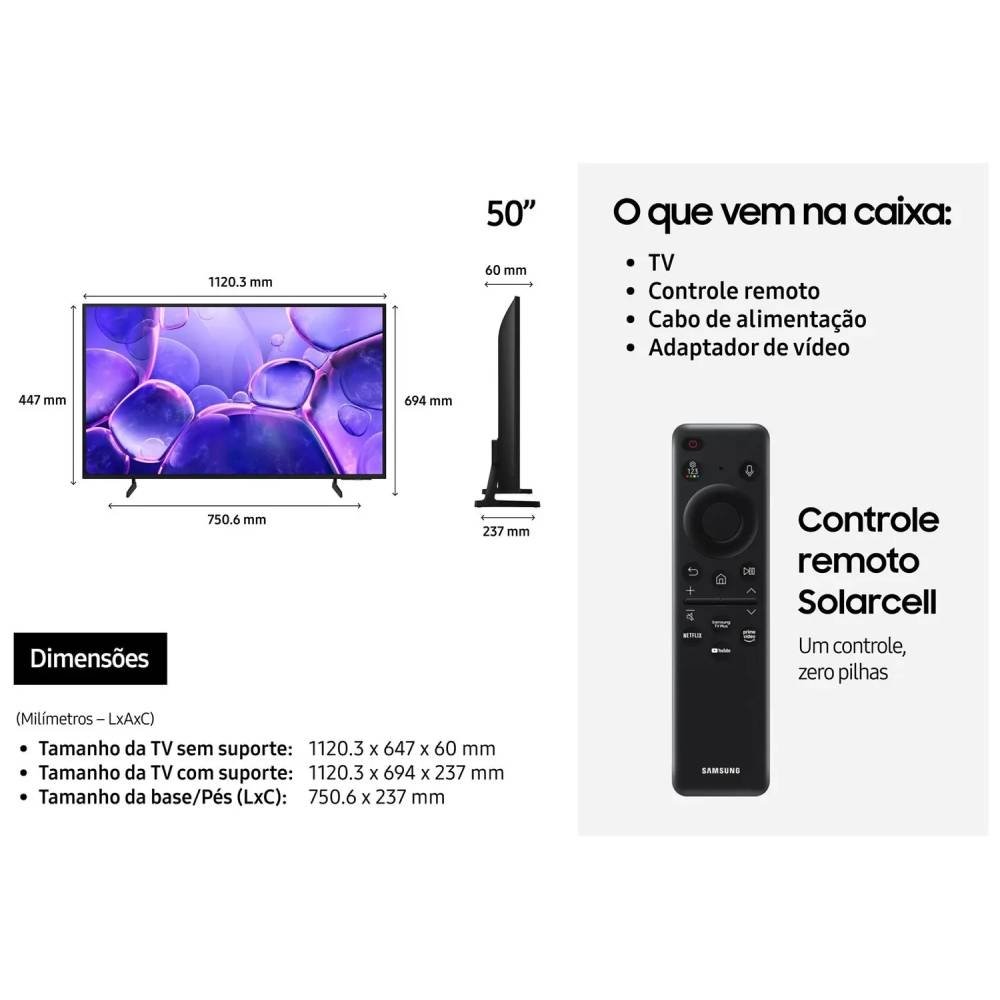 Smart TV 50" Samsung UHD 4K Crystal UHD U8600F UN50U8600FGXZD Tizen Crystal 4K Bixby e Alexa 3 HDMI Smart TV 50" Samsung UHD 4K Crystal UHD U8600F UN50U8600FGXZD Tizen Crystal 4K Bixby e Alexa 3 HDMI