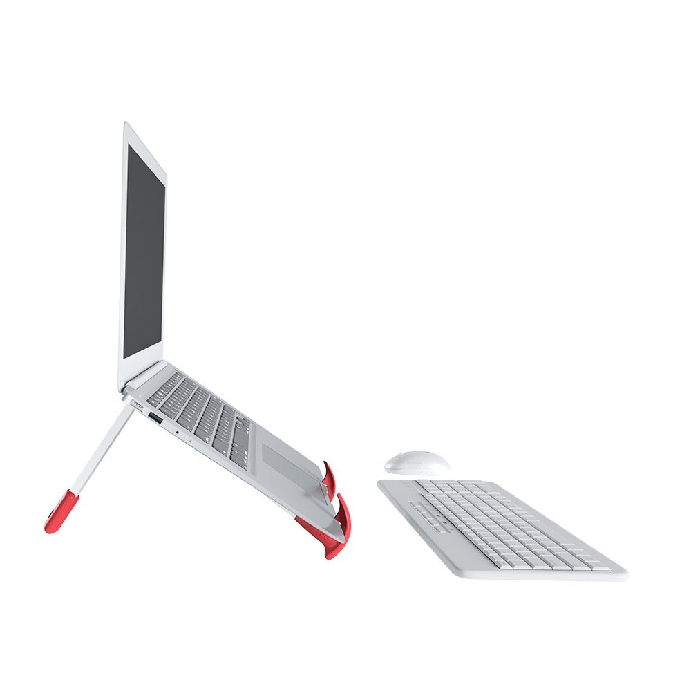 Suporte para Notebook e Tablet Octoo LiteStand Note, Ice Silver e Vermelho - 9567