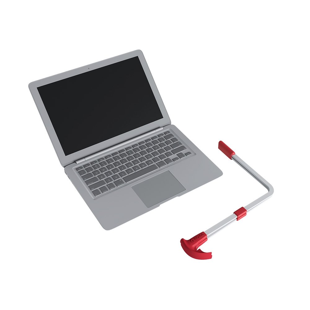 Suporte para Notebook e Tablet Octoo LiteStand Note, Ice Silver e Vermelho - 9567