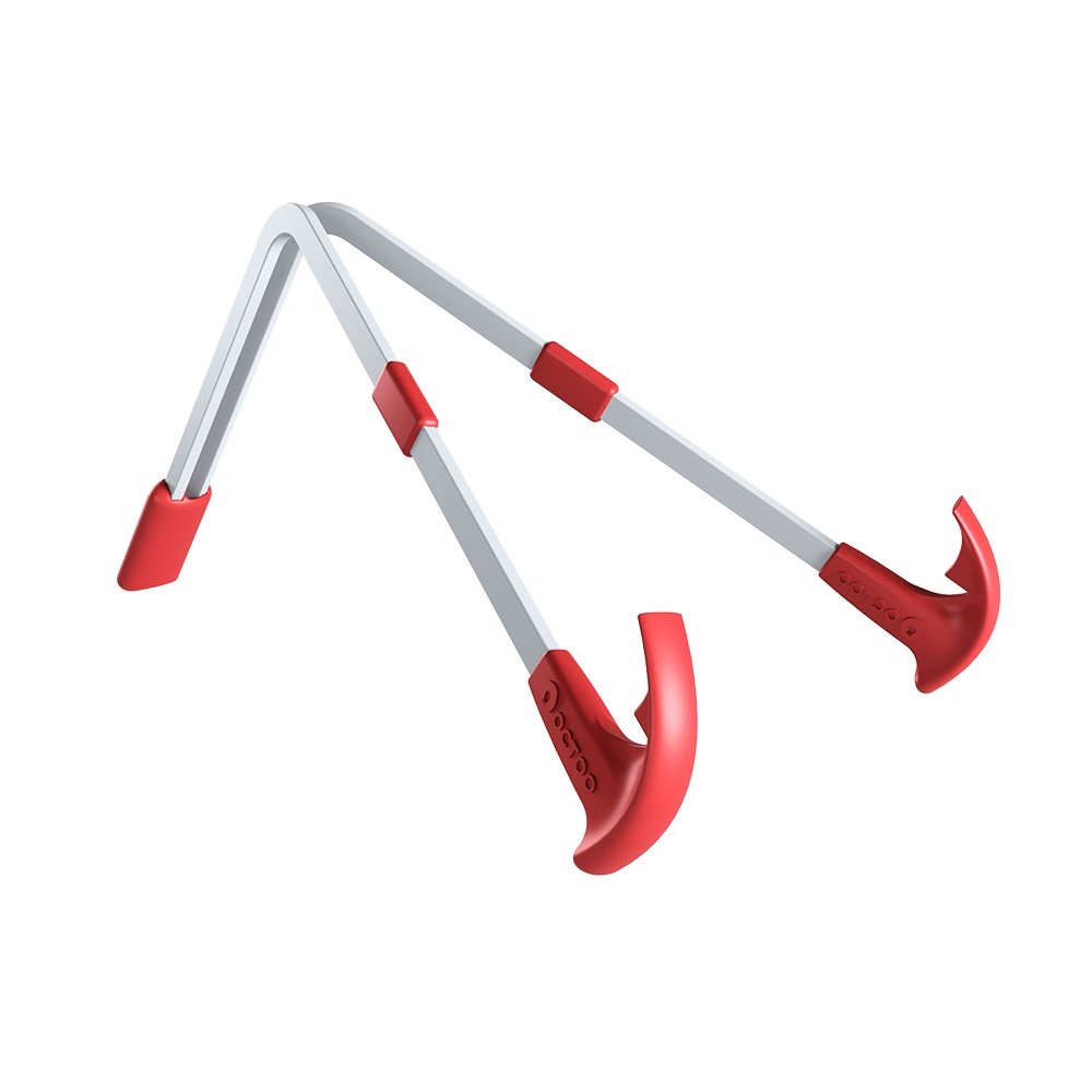 Suporte para Notebook e Tablet Octoo LiteStand Note, Ice Silver e Vermelho - 9567