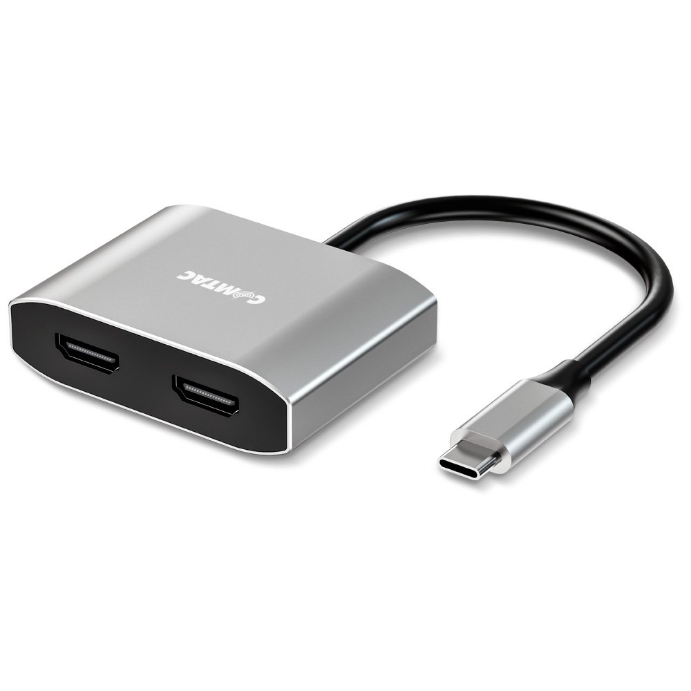 Adaptador Comtac USB-C p/ 2x HDMI 4K | KaBuM!
