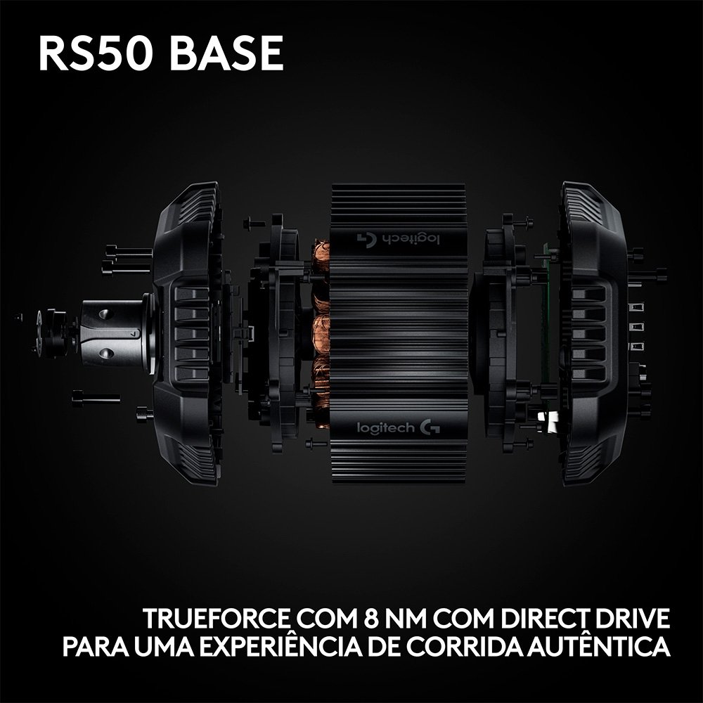 Volante Logitech G RS50 Com Direct Drive DE 8 Nm, Feedback TRUEFORCE, Ultrarealista, Compatível com Xbox/PC - 941-000273
