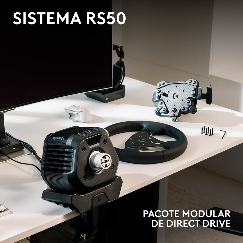 Volante Logitech G RS50 Com Direct Drive DE 8 Nm, Feedback TRUEFORCE, Ultrarealista, Compatível com Xbox/PC - 941-000273