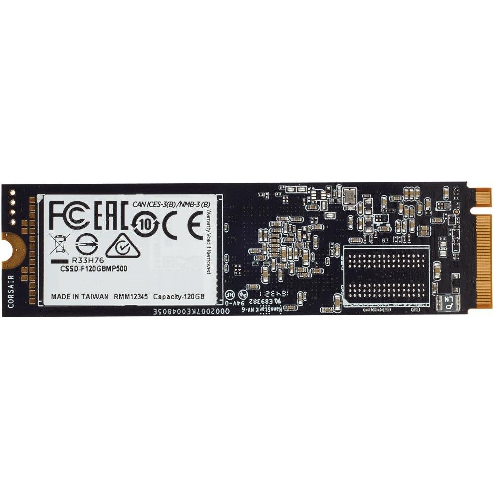 SSD Corsair Force Series MP500, 120GB, M.2 NVMe, Leitura 3000MB/s, Gravação 2400MB/s - CSSD-F120GBMP500 SSD Corsair Force Series MP500, 120GB, M.2 NVMe, Leitura 3000MB/s, Gravação 2400MB/s - CSSD-F120GBMP500