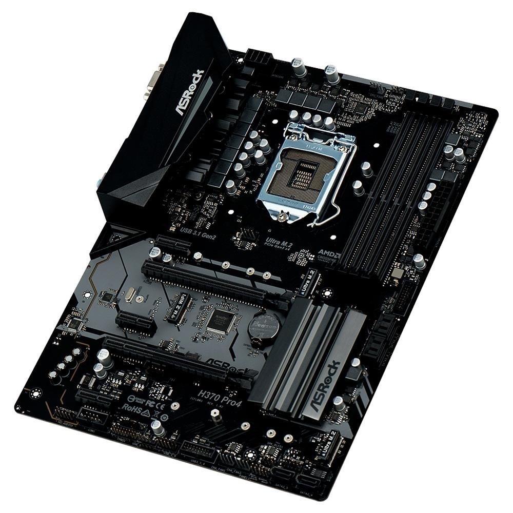Placa Mãe ASRock H370 Pro4, Intel LGA 1151, ATX, DDR4 | KaBuM!