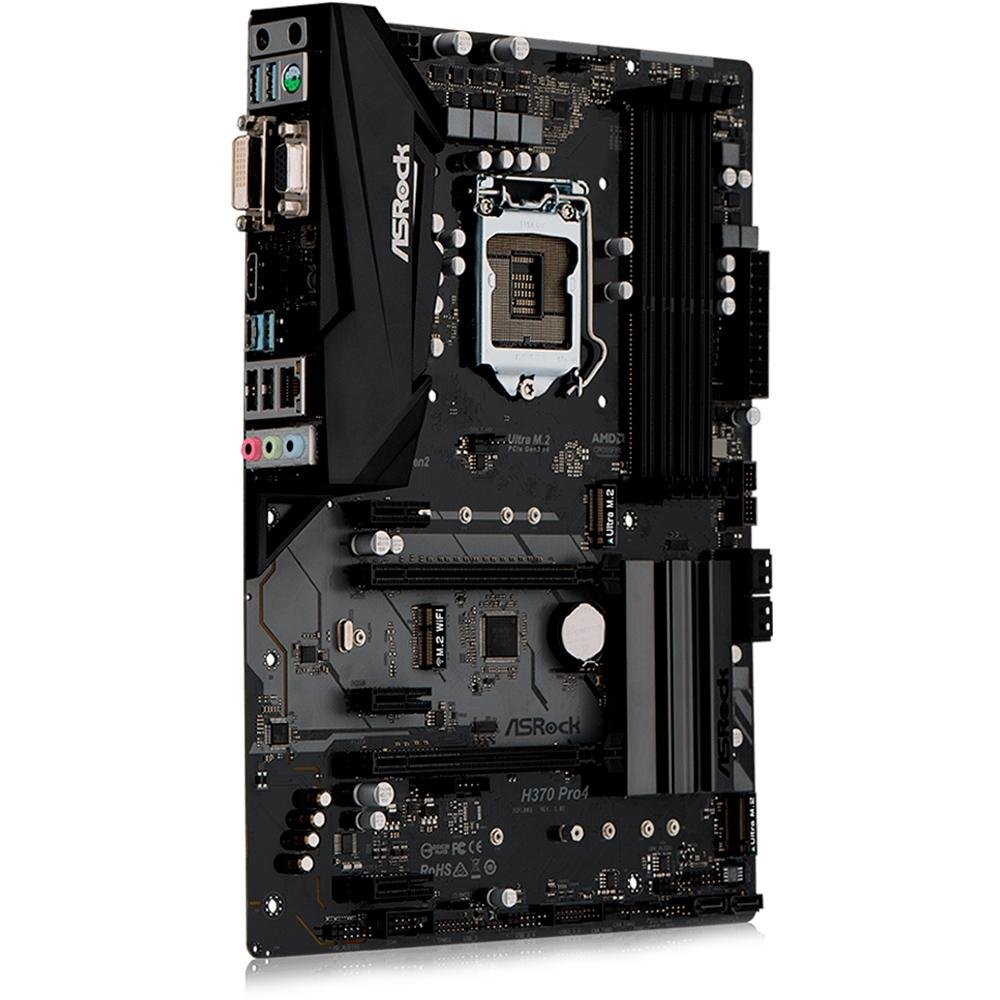 Placa Mãe ASRock H370 Pro4, Intel LGA 1151, ATX, DDR4 | KaBuM!