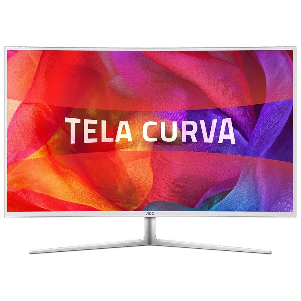 Monitor AOC LED 40´ Widescreen Curvo, Full HD, HDMI/VGA/DVI, Som Integrado, Altura Ajustável, Branco - C4008VH8 Monitor AOC LED 40´ Widescreen Curvo, Full HD, HDMI/VGA/DVI, Som Integrado, Altura Ajustável, Branco - C4008VH8