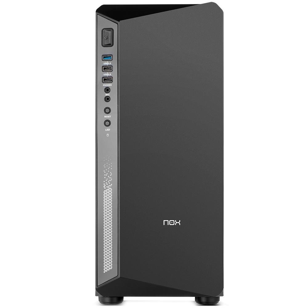 Gabinete NOX Infinity Atom, Mid Tower, Lateral em Vidro Temperado, 1 FAN RGB, USB 3.0, Preto - NXINFINTYATOM Gabinete NOX Infinity Atom, Mid Tower, Lateral em Vidro Temperado, 1 FAN RGB, USB 3.0, Preto - NXINFINTYATOM