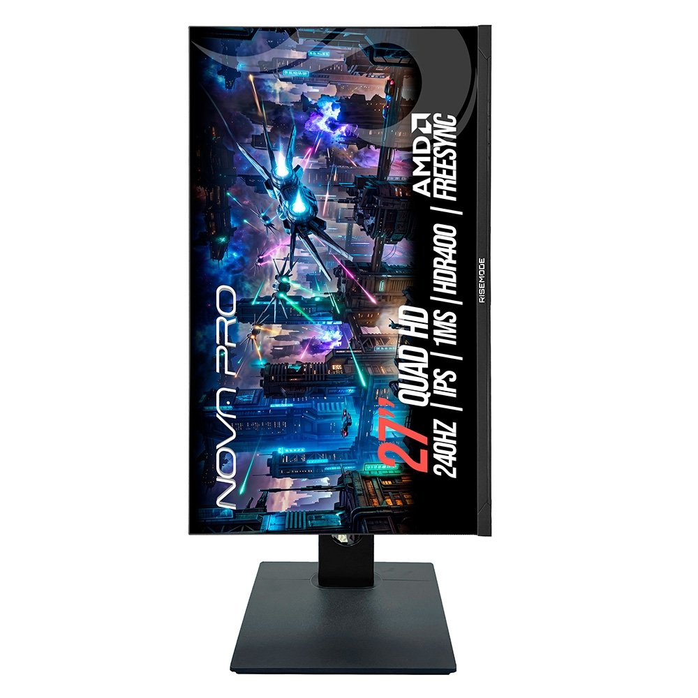 Monitor Gamer Rise Mode Nova Pro 27", QHD, 240Hz, 1ms, IPS, HDMI e DisplayPort, Altura Ajustável, Som Integrado, Preto - RM-MONV02-27F2402K-B Monitor Gamer Rise Mode Nova Pro 27", QHD, 240Hz, 1ms, IPS, HDMI e DisplayPort, Altura Ajustável, Som Integrado, Preto - RM-MONV02-27F2402K-B