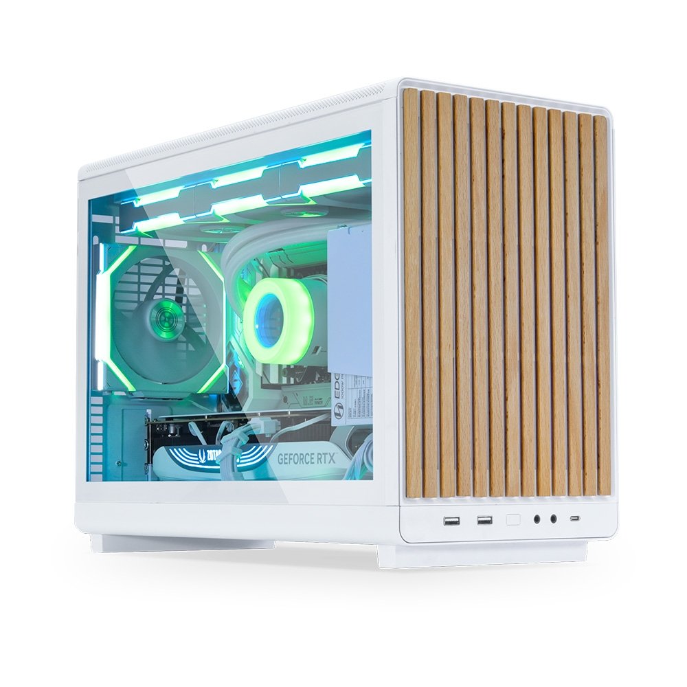 Gabinete Gamer Lian Li A3-mATX WDG, Micro-ATX, Painel Frontal em Madeira, Lateral em Mesh, Branco - A3-MATX-WDG BRANCO