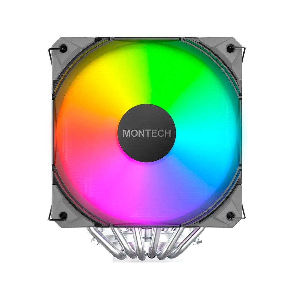 Air Cooler Montech NX600, ARGB, Dual Tower, 120mm, Intel e AMD, Preto - NX600ARGBB