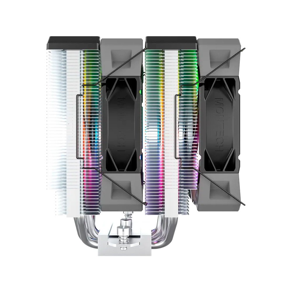 Air Cooler Montech NX600, ARGB, Dual Tower, 120mm, Intel e AMD, Preto - NX600ARGBB