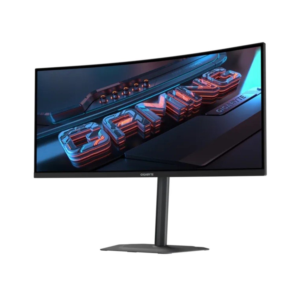Monitor Gamer Curvo Gigabyte 34", QHD, 120Hz, 1ms, VA, Adaptive-Sync, FreeSync Premium, HDR Ready, Altura Ajustável, Preto - GS34WQCA