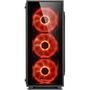 Gabinete Gamer Sharkoon TG4 Red sem Fonte, Mid Tower, USB 3.0, 4 Fans, Preto com Lateral em Vidro